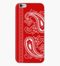 Red and White Paisley Bandana iPhone Case