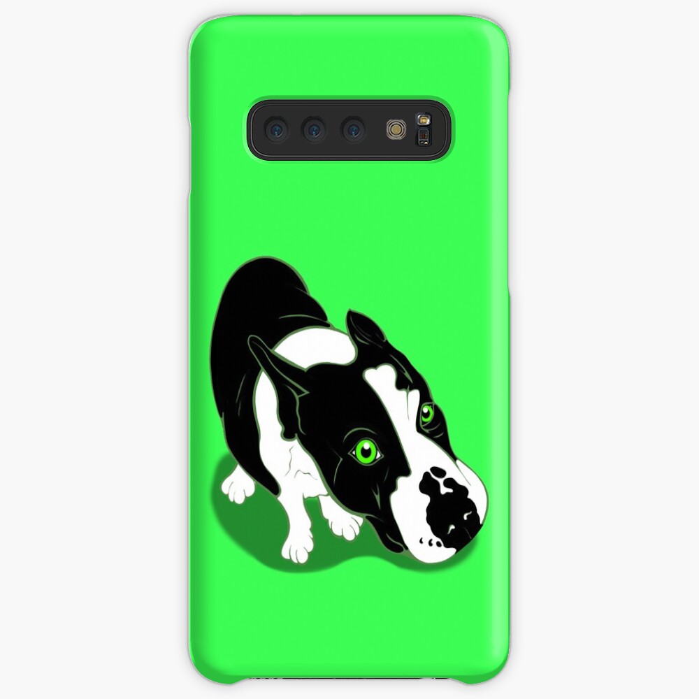 Mr Bull Terrier Green Case And Skin For Samsung Galaxy By Sookiesooker