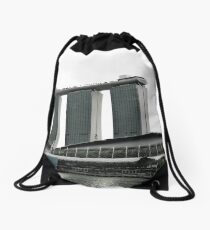 Marina Bay Sands Hotel in Singapore Drawstring Bag