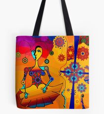 Girl With Kaleidoscope Eyes Tote Bag