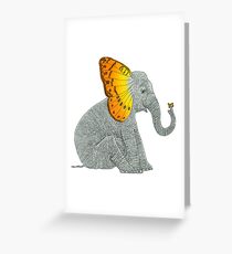 Elephant and Butterfly Greeting Card