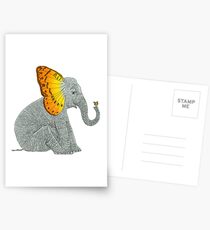 Elephant and Butterfly Postcards