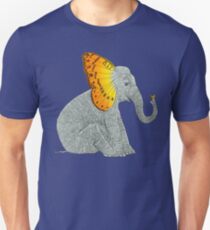 Elephant and Butterfly Unisex T-Shirt
