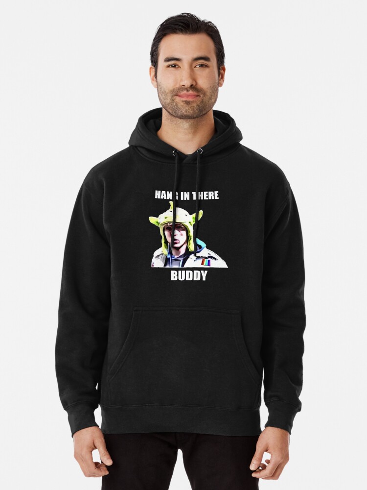 Hang In There Buddy Logan Paul Meme Pullover Hoodie By Tim Dirner Redbubble - how to get jake paul merch in roblox youtube