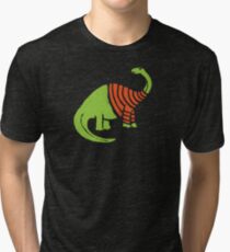 Brontosaurus in a Sweater Tri-blend T-Shirt