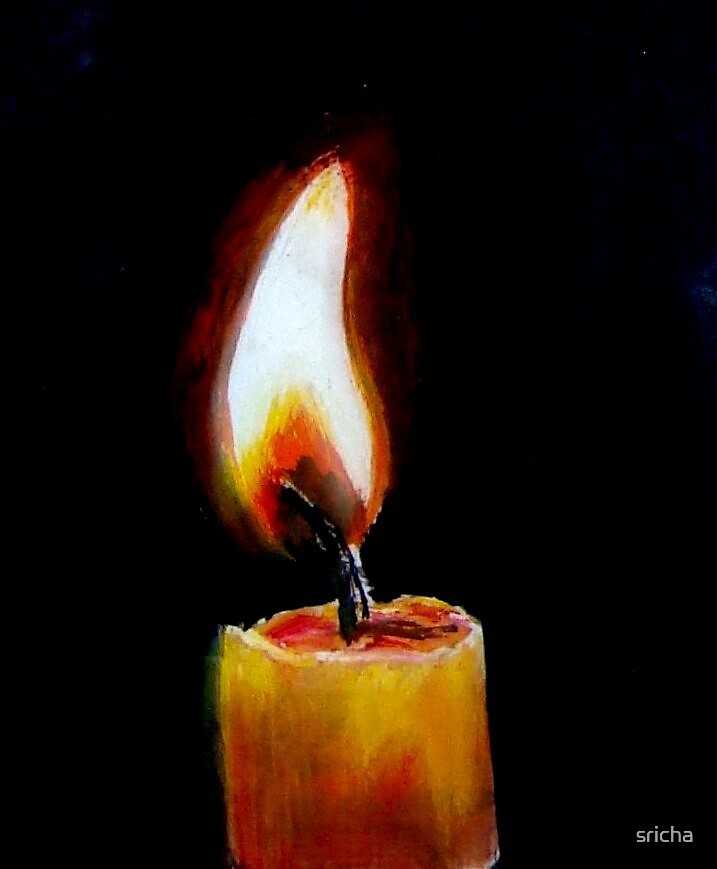  Oil Painting The Candle Flame By Sricha Redbubble