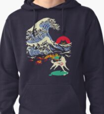 The Great Wave off Oni Island Pullover Hoodie