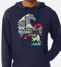 Die große Welle vor Oni Island Leichter Hoodie