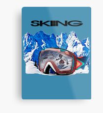 Vintage Snow Skiing gifts Metal Print