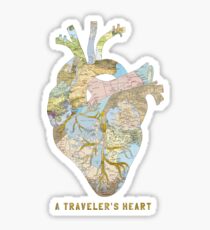 A Traveler's Heart Sticker