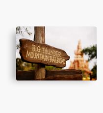 Big Thunder Sign Canvas Print