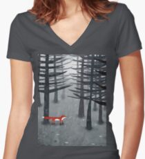 The Fox and the Forest Fitted V-Neck T-Shirt
