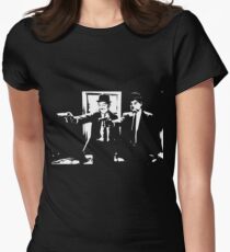 Pulp Fiction Laurel and Hardy Women's Fitted T-Shirt
