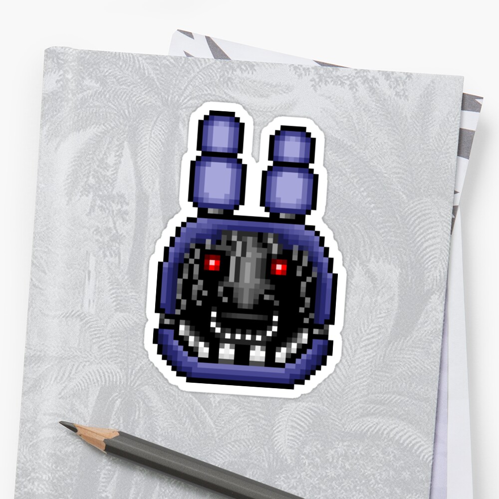 "Five Nights at Freddy's 2 - Pixel art - Faceless Bonnie" Sticker by