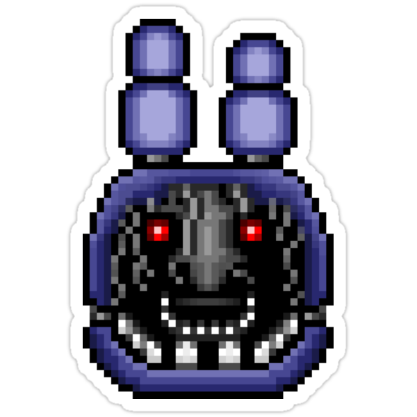 Five Nights At Freddys 2 Pixel Art Faceless Bonnie Stickers By Geeksomniac Redbubble 5086