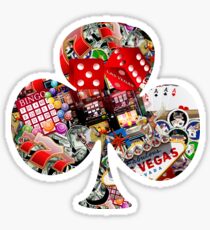 Club - Las Vegas Playing Card Shape Sticker