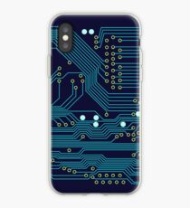 Dark Circuit Board iPhone Case