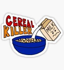 Cereal Killer, Funny Breakfast Food Shirt Sticker