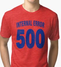 Team shirt - 500 Internal Error, blue letters Tri-blend T-Shirt