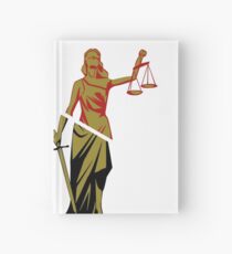 Red and Bronze Statue Hardcover Journal