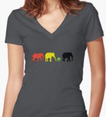 Rasta Eles Women's Fitted V-Neck T-Shirt