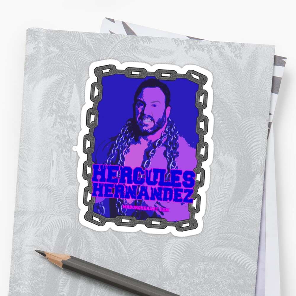 "Hercules Hernandez" Sticker by Mr-Burgher | Redbubble