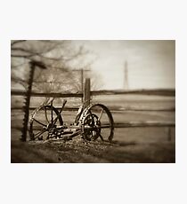 Antique Lawn Mower Photographic Print