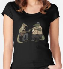 Dueling Crocodylidae Women's Fitted Scoop T-Shirt