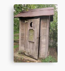 Old Antique Country Outhouse Bathroom Metal Print
