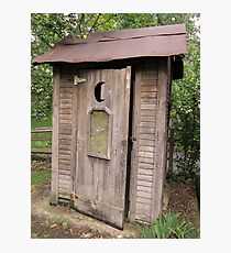 Old Antique Country Outhouse Bathroom Photographic Print