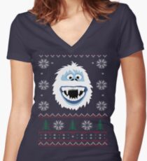 Bumble's Ugly Sweater Women's Fitted V-Neck T-Shirt