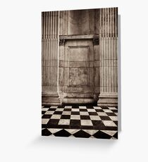 columns chequered floor saint paul's Greeting Card