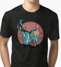 Power-up Pin-up- Metroid Shirt Tri-blend T-Shirt