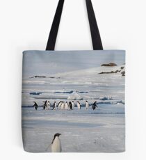 Browning Peninsula Adventure Penguins - Antarctica Tote Bag