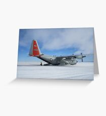 C130 Hercules on Skis Antarctica Greeting Card