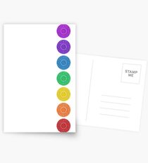 seven chakra circles Postkarten