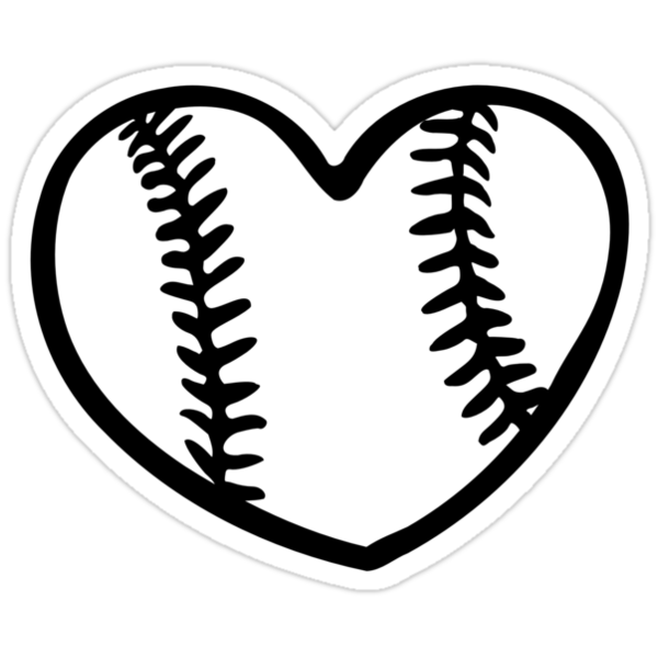"Baseball heart" Stickers by Designzz | Redbubble