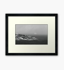 A schooner sails in fog during colonial times Old Sydney Framed Print