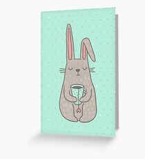 Bunny Tea lover Greeting Card
