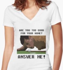 Happy Gilmore 8 bit style Women's Fitted V-Neck T-Shirt