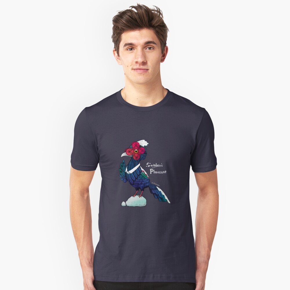 Swinhoes Pheasant - Black Slim Fit T-Shirt
