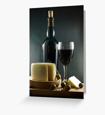 Wine, Cheese and Olives Greeting Card