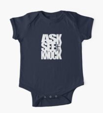 Ask Seek Knock WHITE One Piece - Short Sleeve
