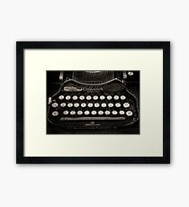 Vintage Typewriter Keyboard Framed Print