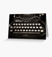 Vintage Typewriter Keyboard Greeting Card