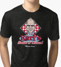 Karl's Biscuits 'N' Mustard Tri-blend T-Shirt