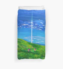 La tour au-delà des nuages (Beyond the Clouds) Duvet Cover