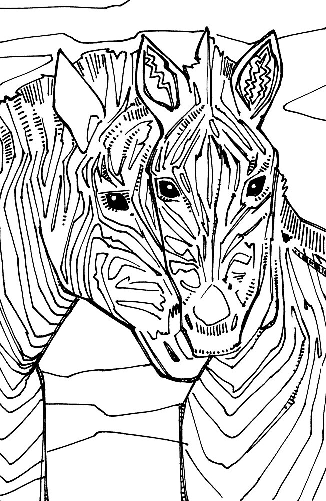 "Zebra, Coloring Book Page" by Gwenn Seemel | Redbubble