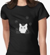 Mini Totoro and Soot Sprites Women's Fitted T-Shirt