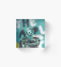 Cyan Acrylic Block